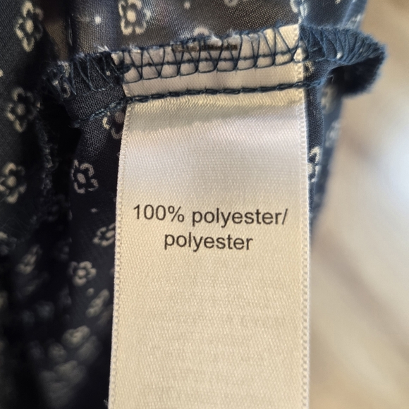 MAURICES Blue Polka Dot 3/4 Sleeve Popover Blouse Shirt Top XL - Picture 8 of 8